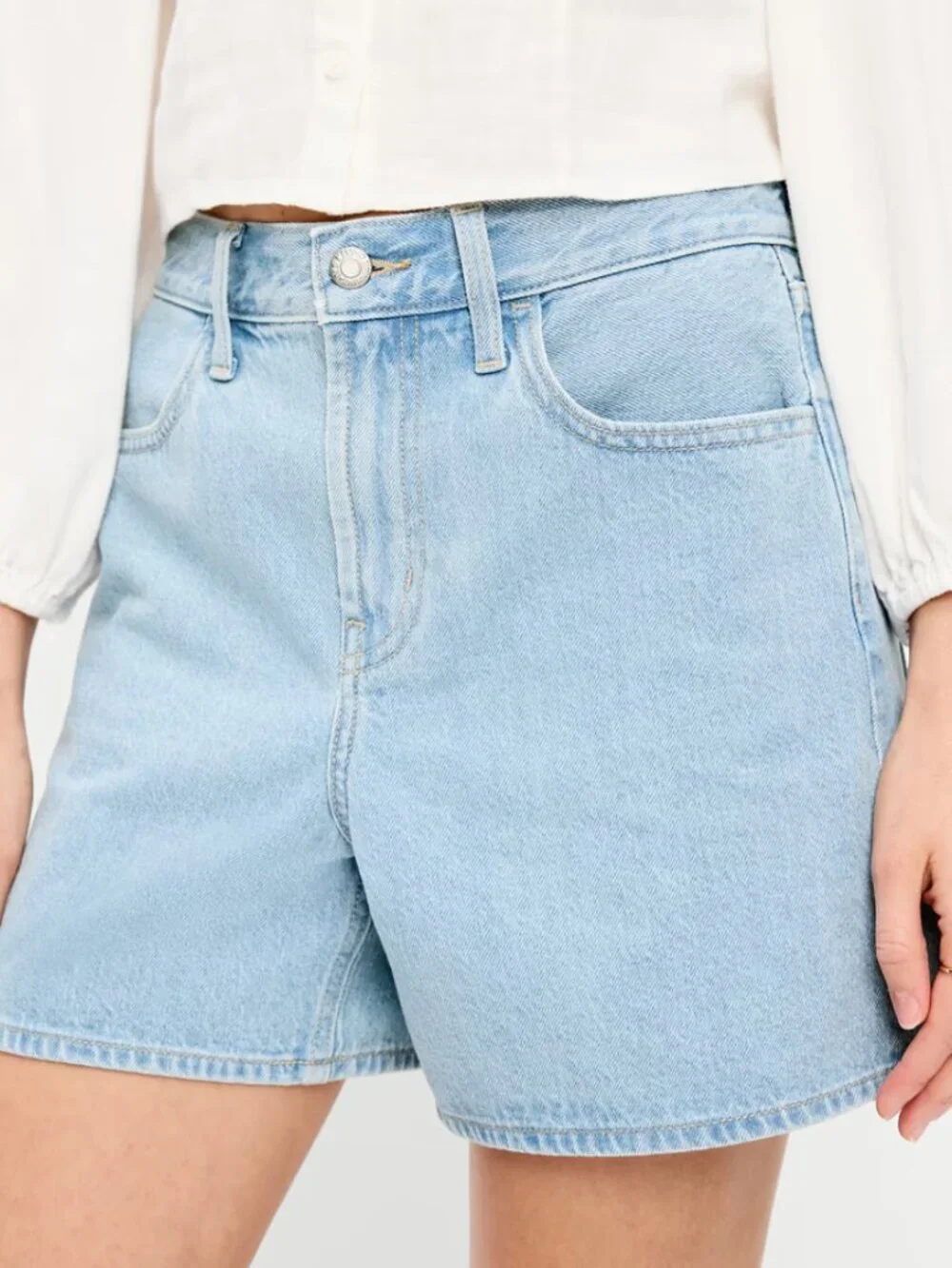 High Waisted Baggy Jean Shorts - Old Navy